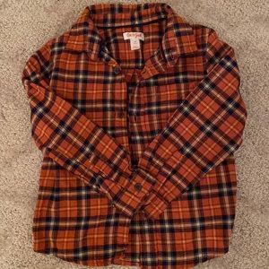 Cat & Jack Button Down Plaid Shirt- 5T